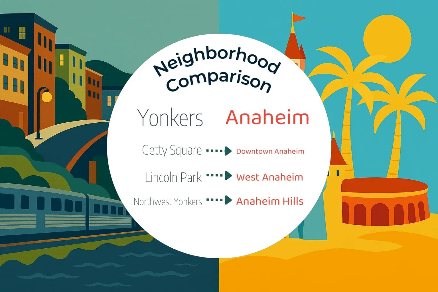 Yonkers vs Anaheim Neighborhood Comparison