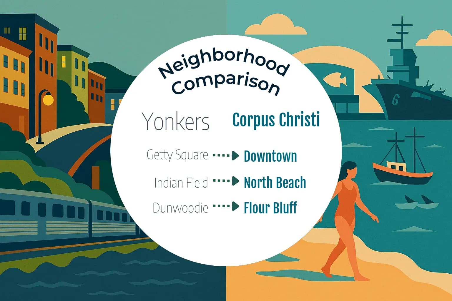 Yonkers vs Corpus Christi Neighborhood Comparison