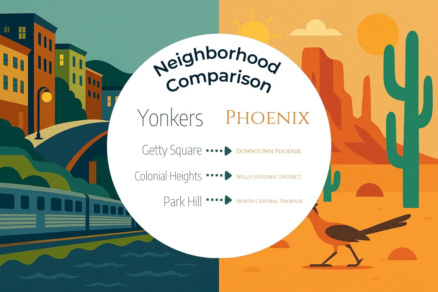 Yonkers vs Phoenix Neighborhood Comparison