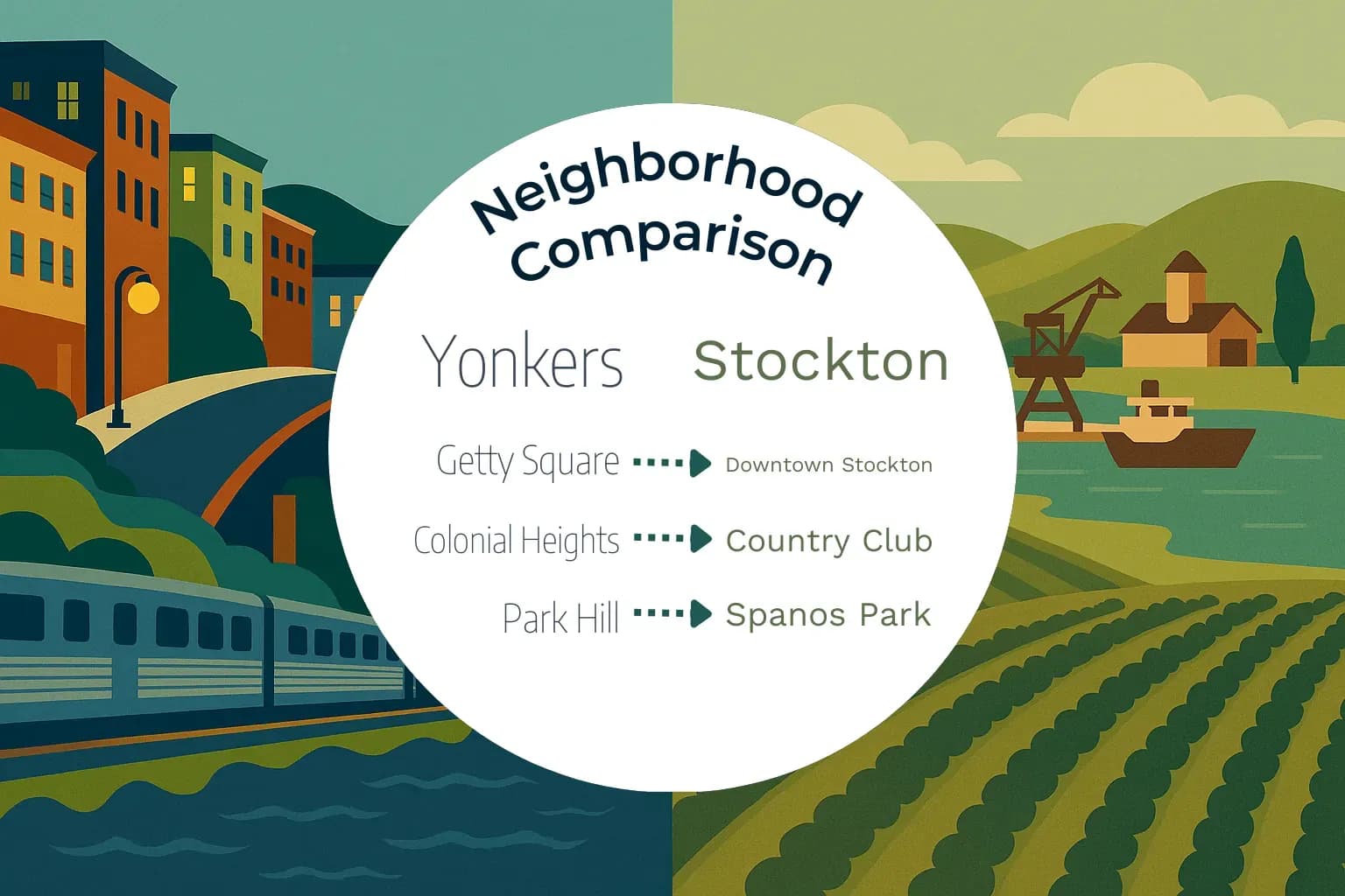 Yonkers vs Stockton Neighborhood Comparison