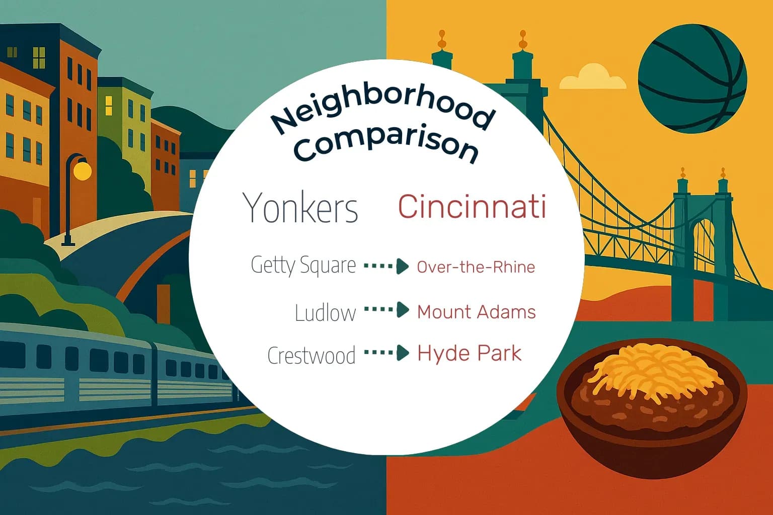 Yonkers vs Cincinnati Neighborhood Comparison