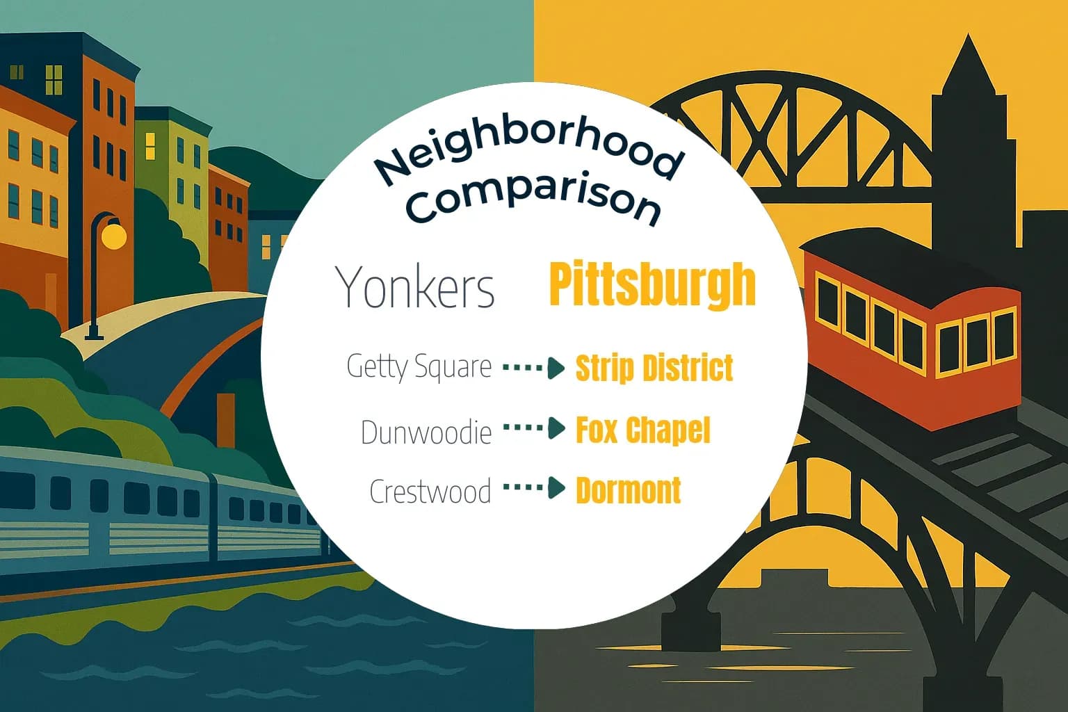 Yonkers vs Pittsburgh Neighborhood Comparison