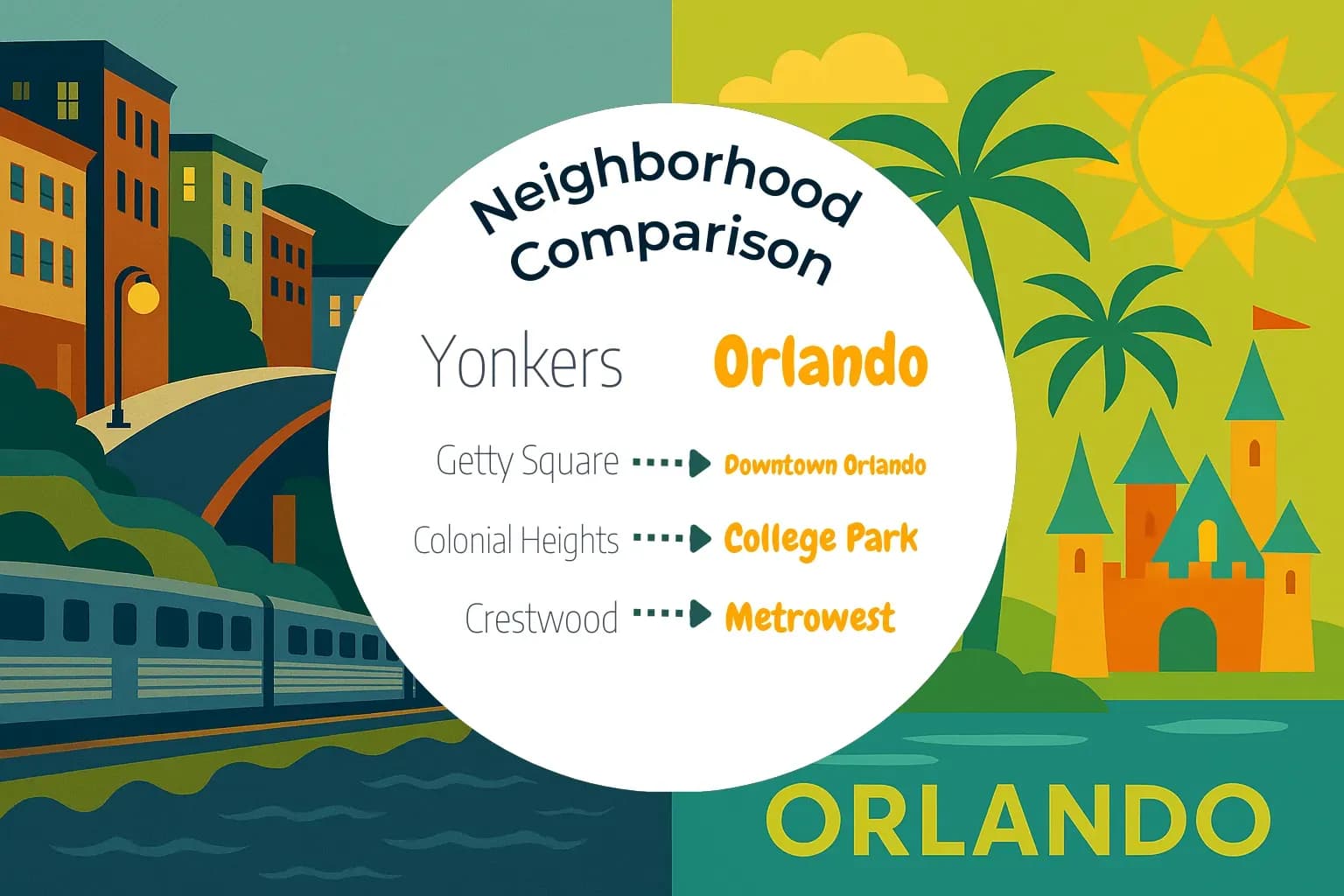 Yonkers vs Orlando Neighborhood Comparison