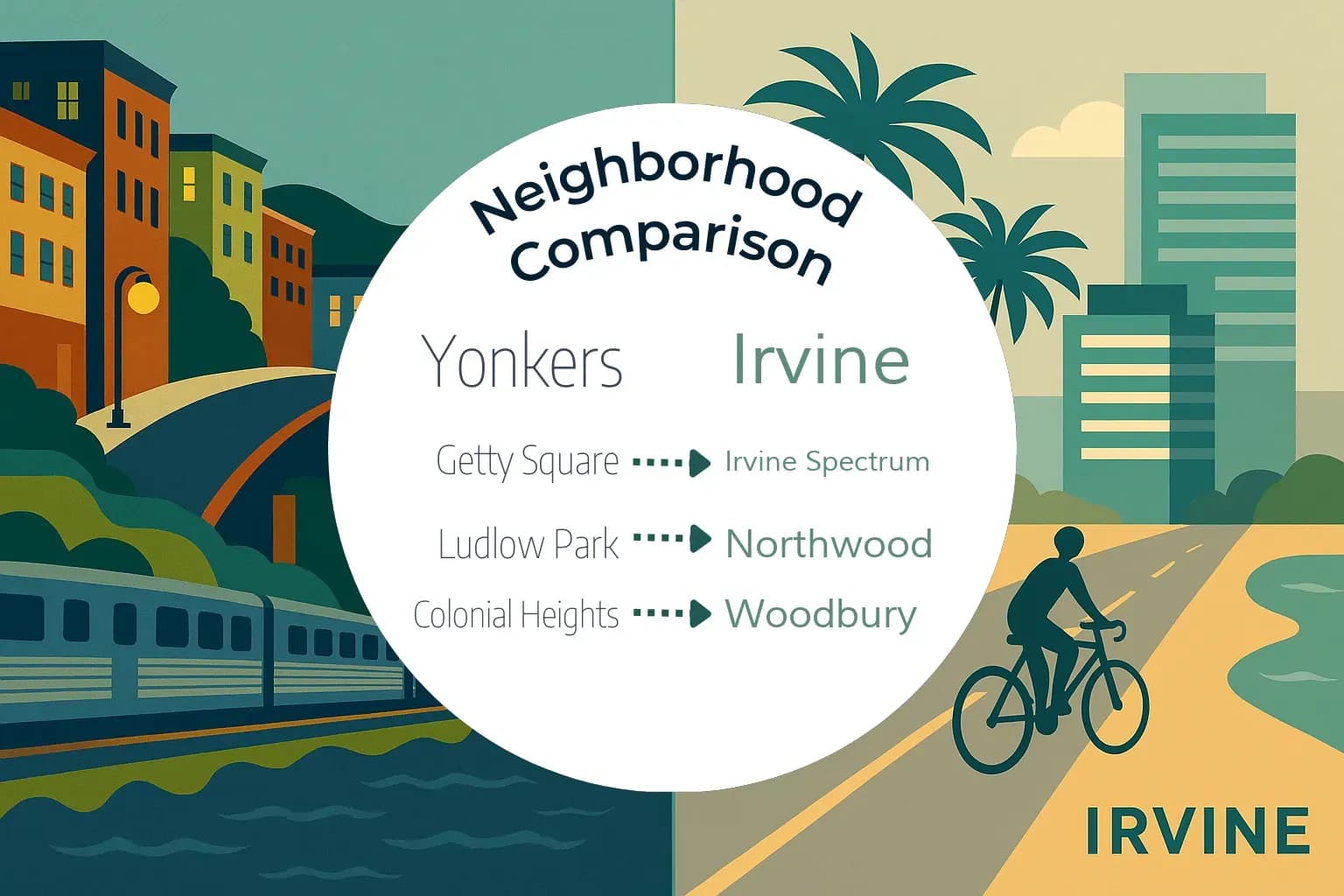Yonkers vs Irvine Neighborhood Comparison