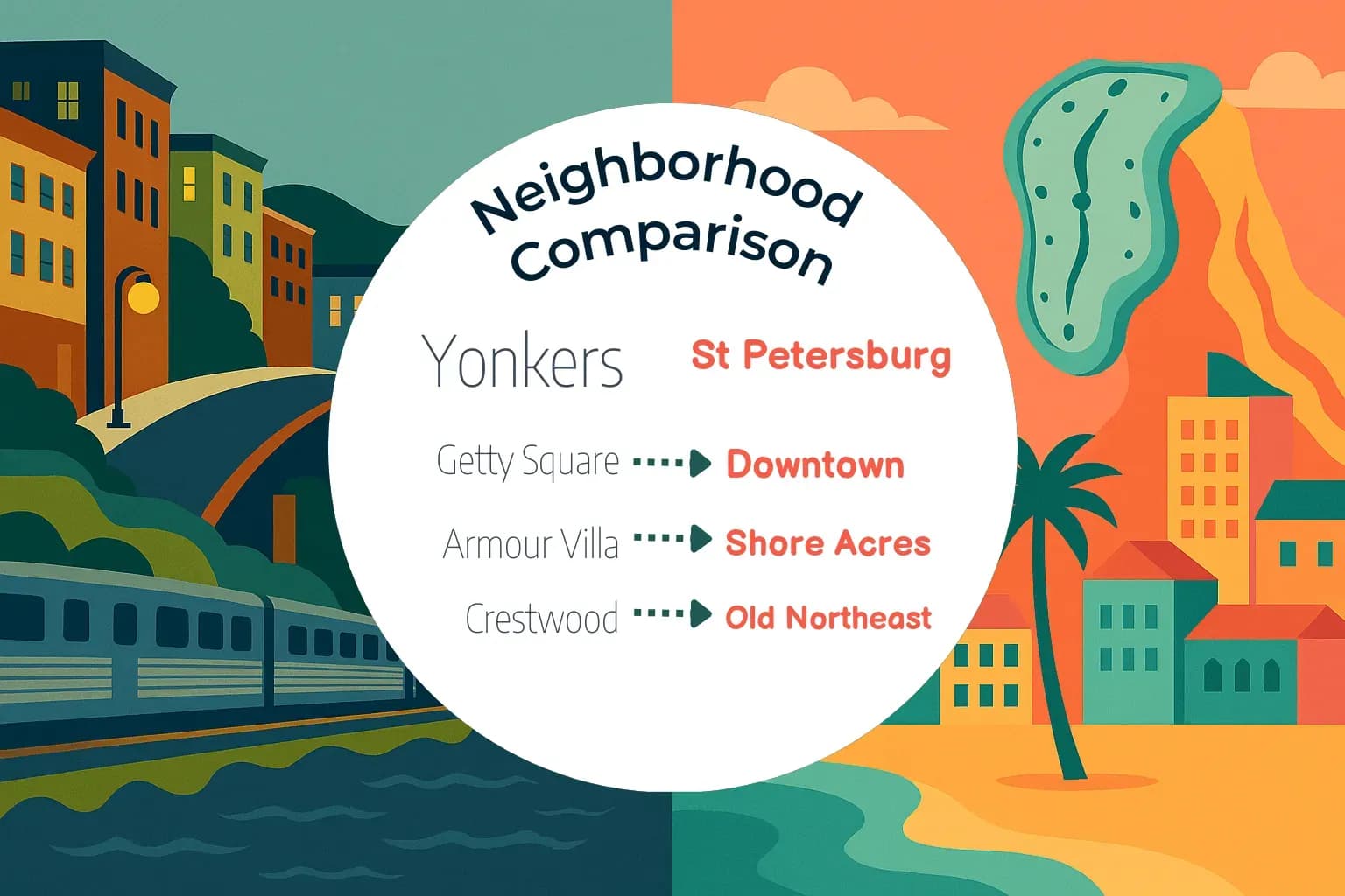 Yonkers vs St. Petersburg Neighborhood Comparison