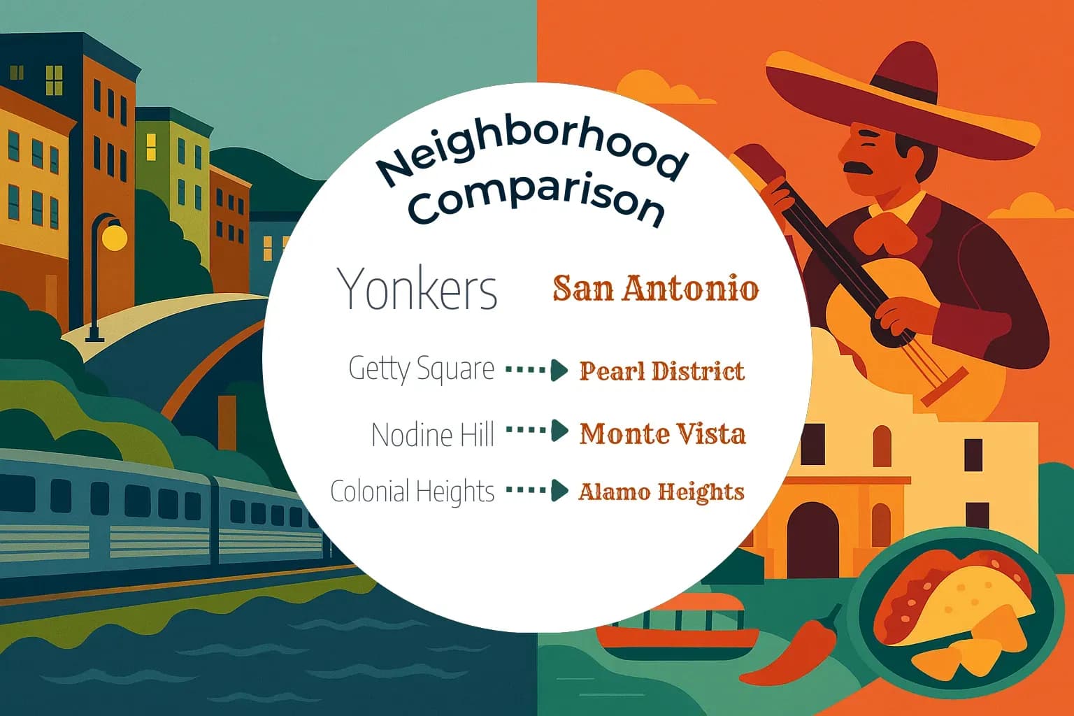 Yonkers vs San Antonio Neighborhood Comparison