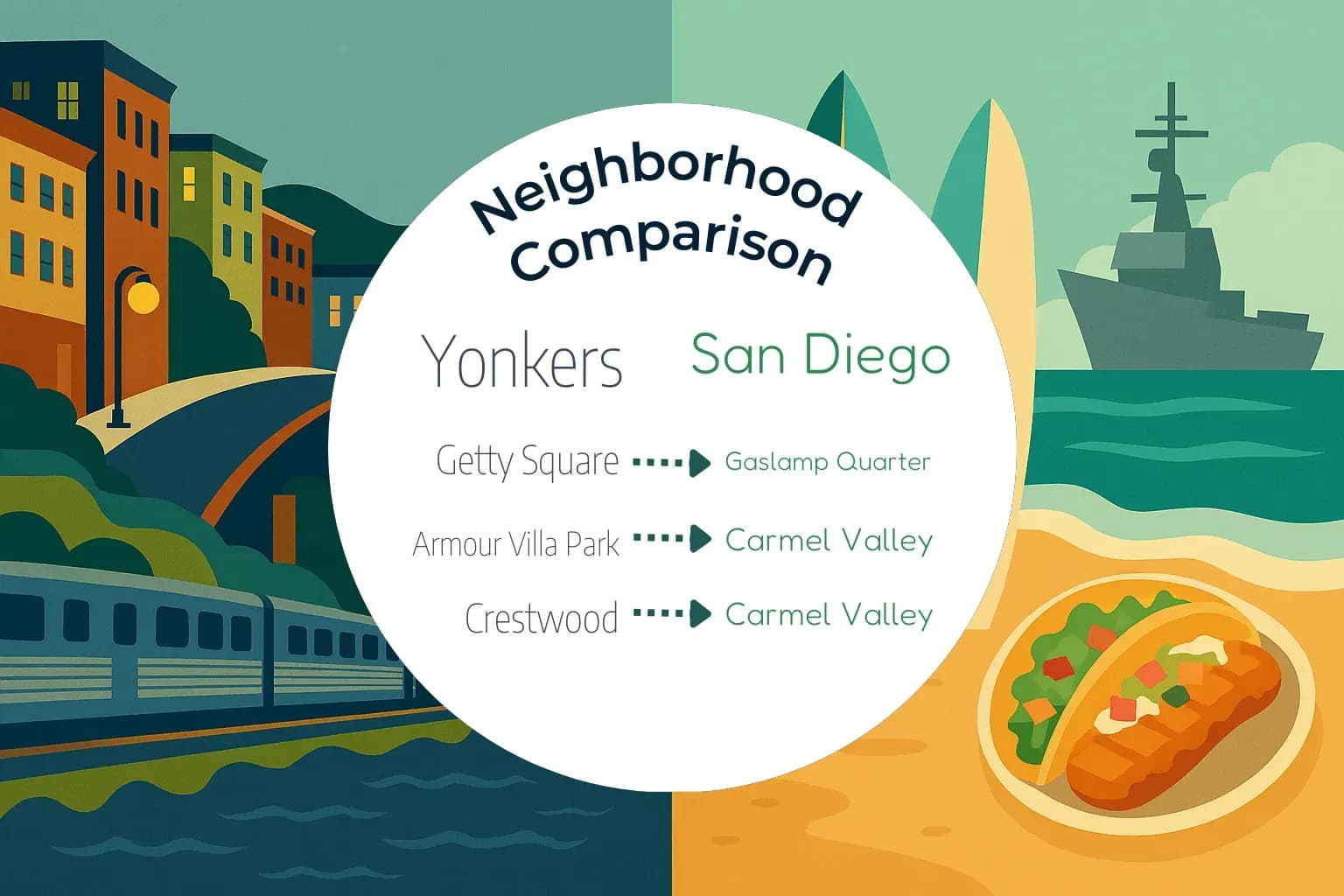 Yonkers vs San Diego Neighborhood Comparison