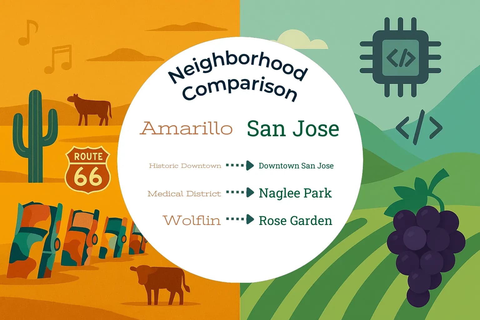 Amarillo vs San Jose Neighborhood Comparison