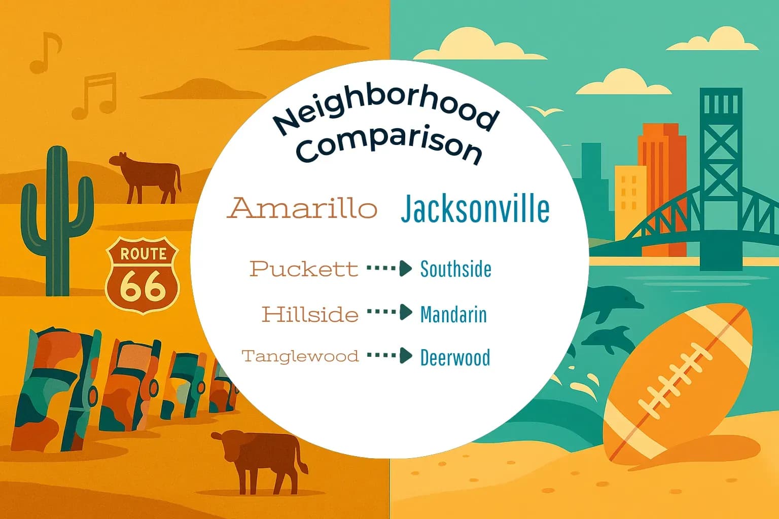 Amarillo vs Jacksonville Neighborhood Comparison