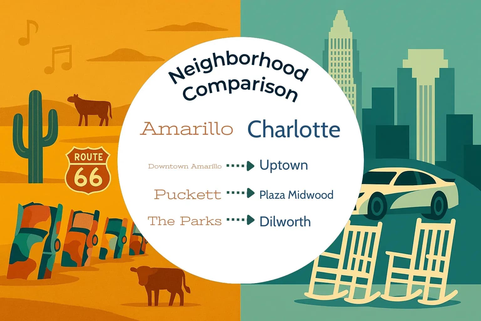 Amarillo vs Charlotte Neighborhood Comparison