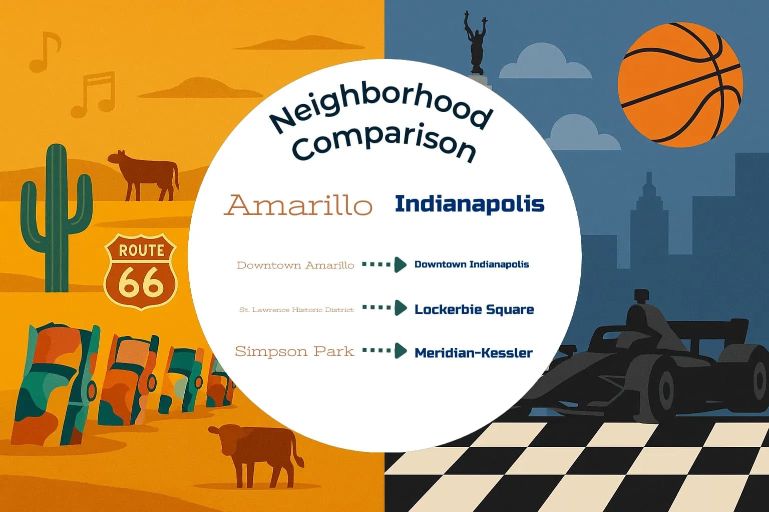 Amarillo vs Indianapolis Neighborhood Comparison