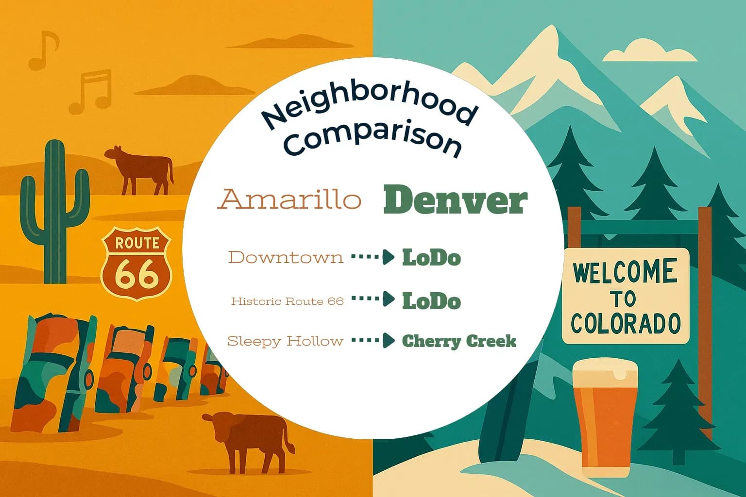 Amarillo vs Denver Neighborhood Comparison