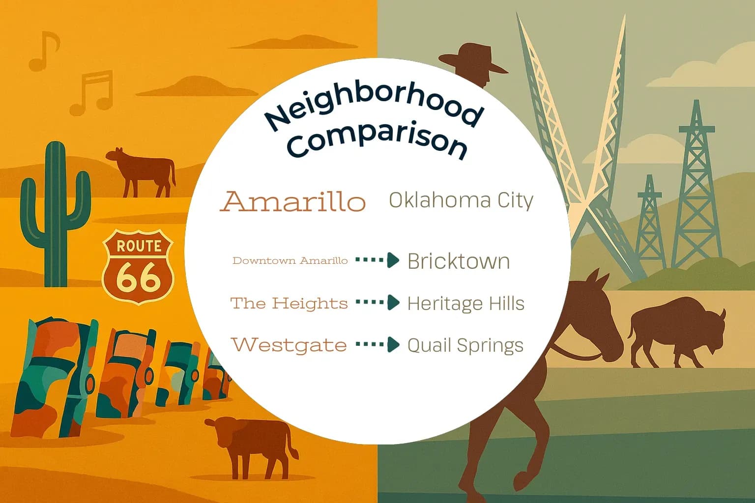 Amarillo vs Oklahoma City Neighborhood Comparison