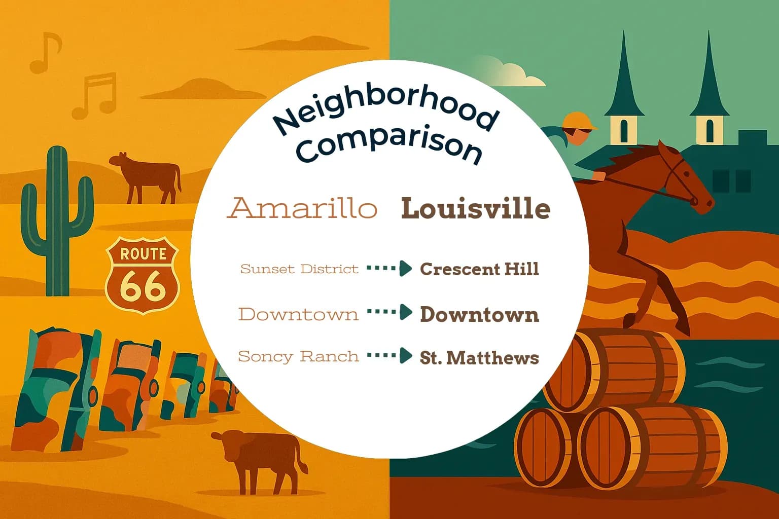 Amarillo vs Louisville Neighborhood Comparison