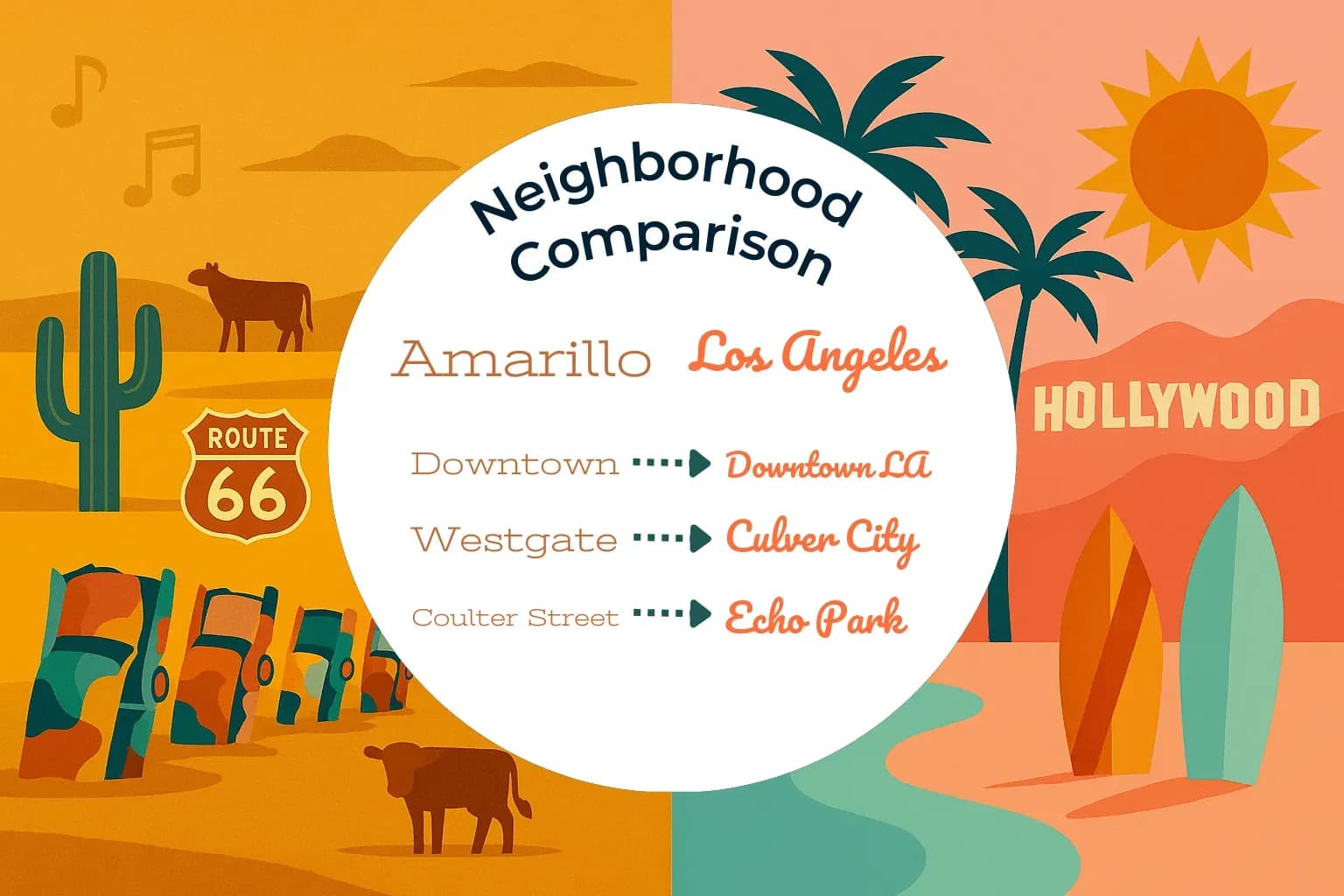 Amarillo vs Los Angeles Neighborhood Comparison