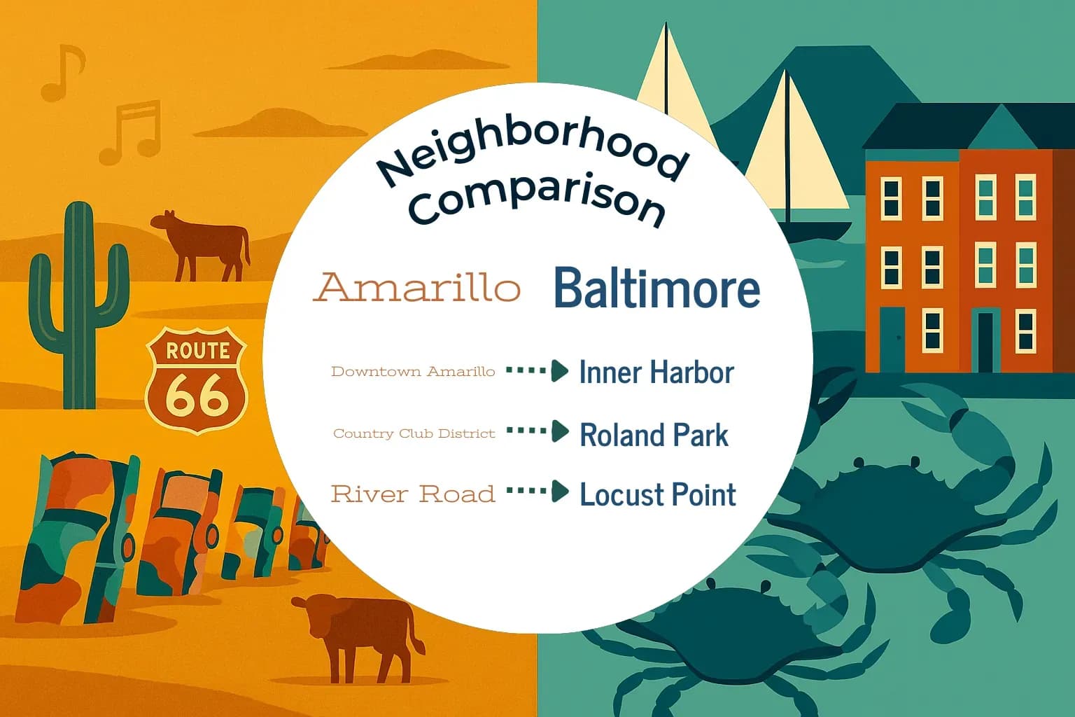 Amarillo vs Baltimore Neighborhood Comparison