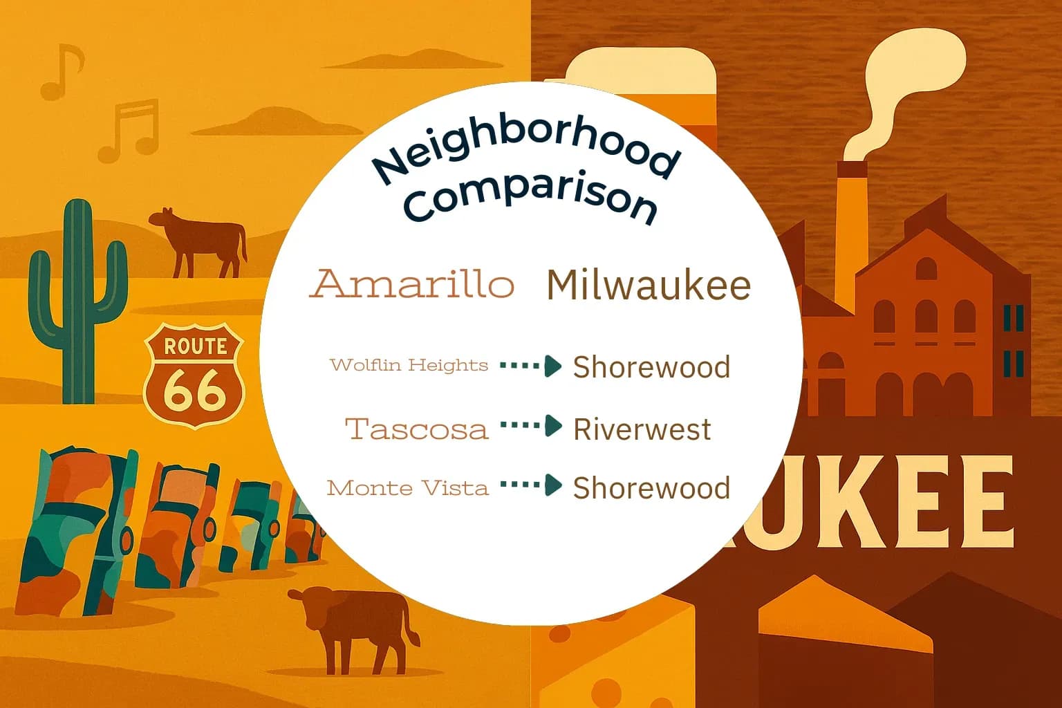 Amarillo vs Milwaukee Neighborhood Comparison