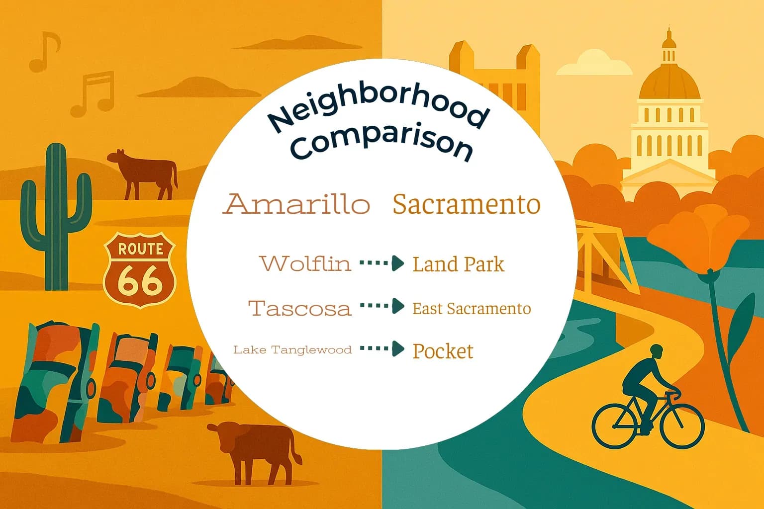 Amarillo vs Sacramento Neighborhood Comparison