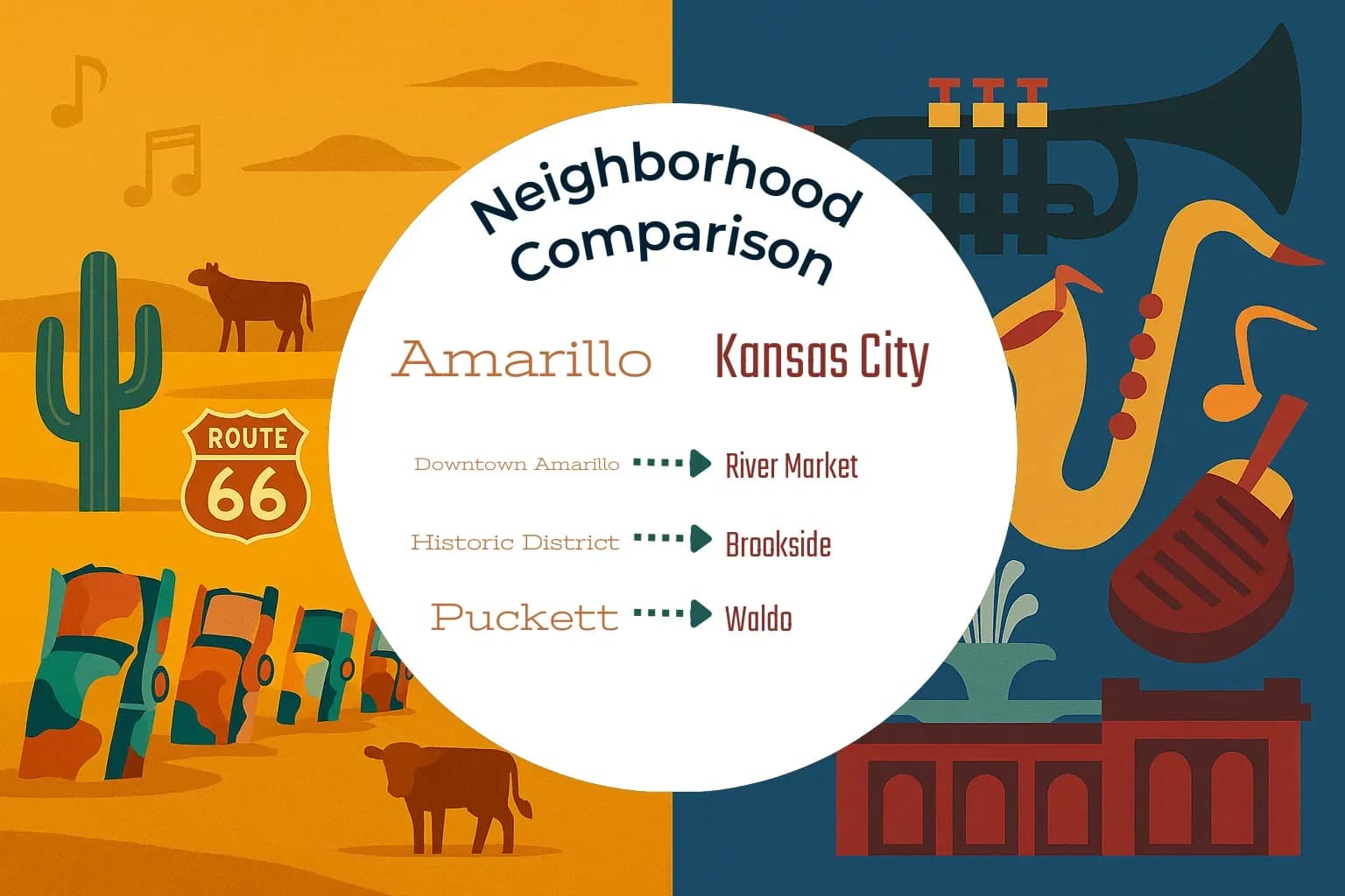 Amarillo vs Kansas City Neighborhood Comparison