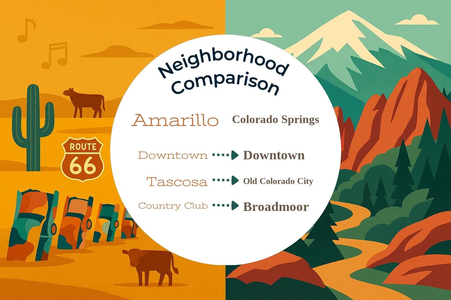 Amarillo vs Colorado Springs Neighborhood Comparison