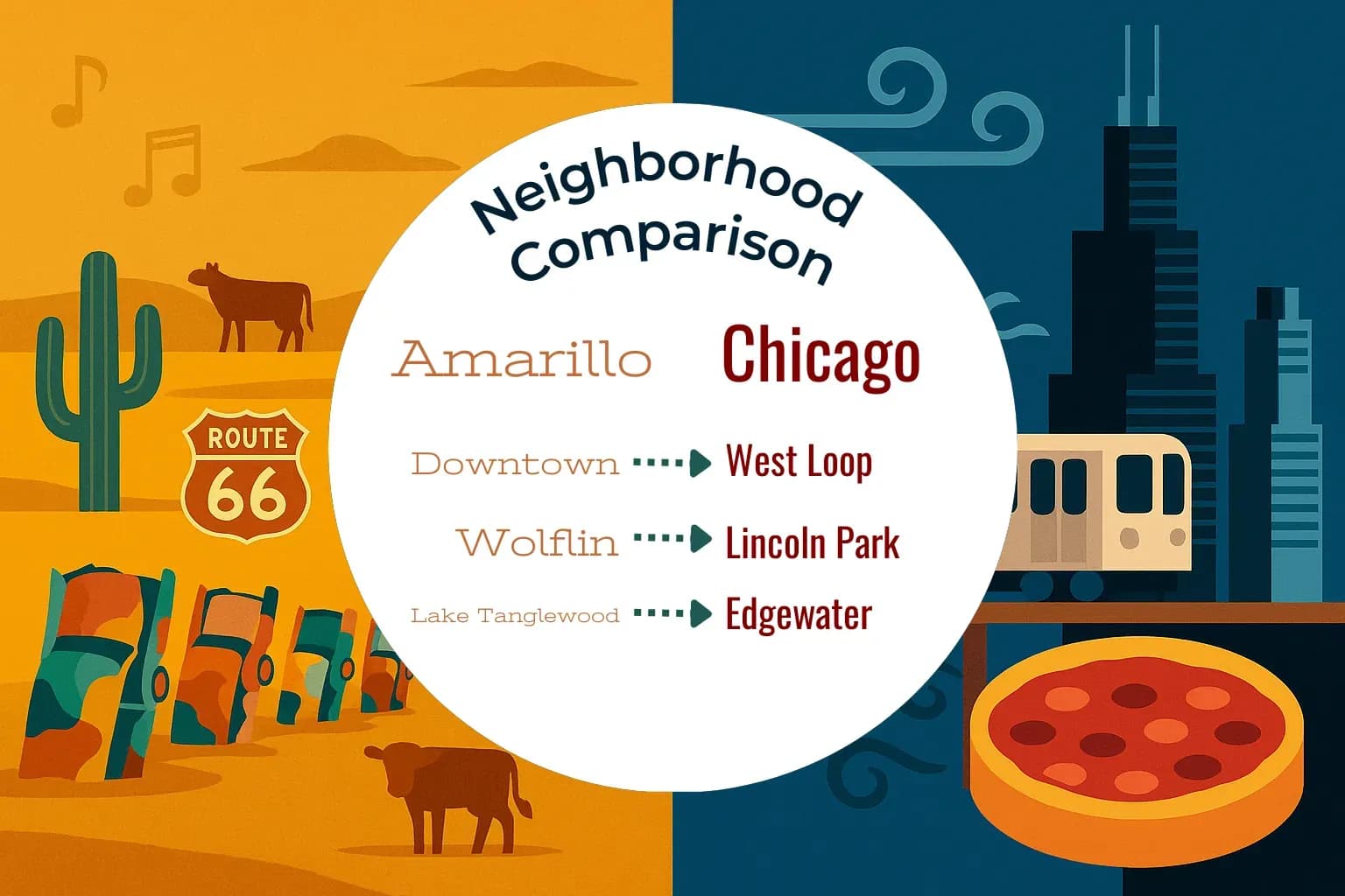 Amarillo vs Chicago Neighborhood Comparison