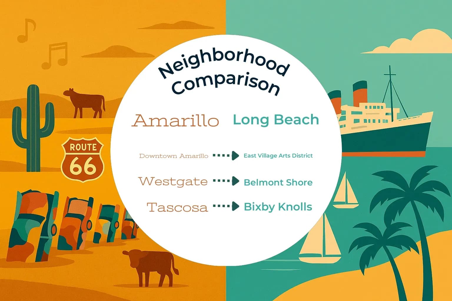 Amarillo vs Long Beach Neighborhood Comparison