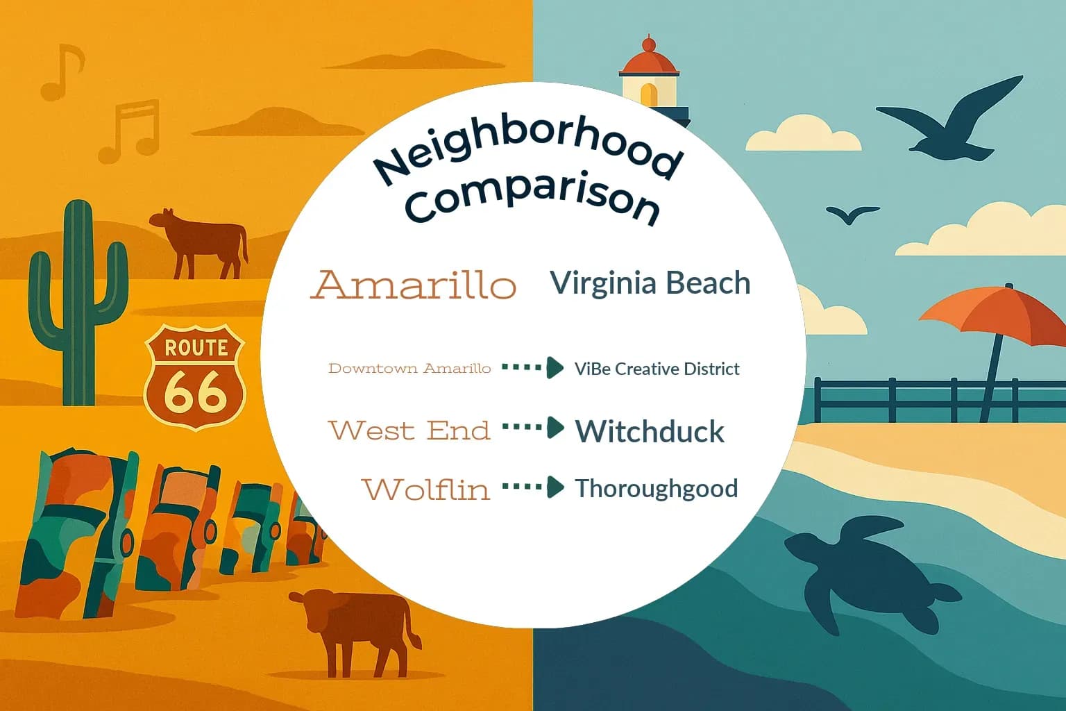 Amarillo vs Virginia Beach Neighborhood Comparison