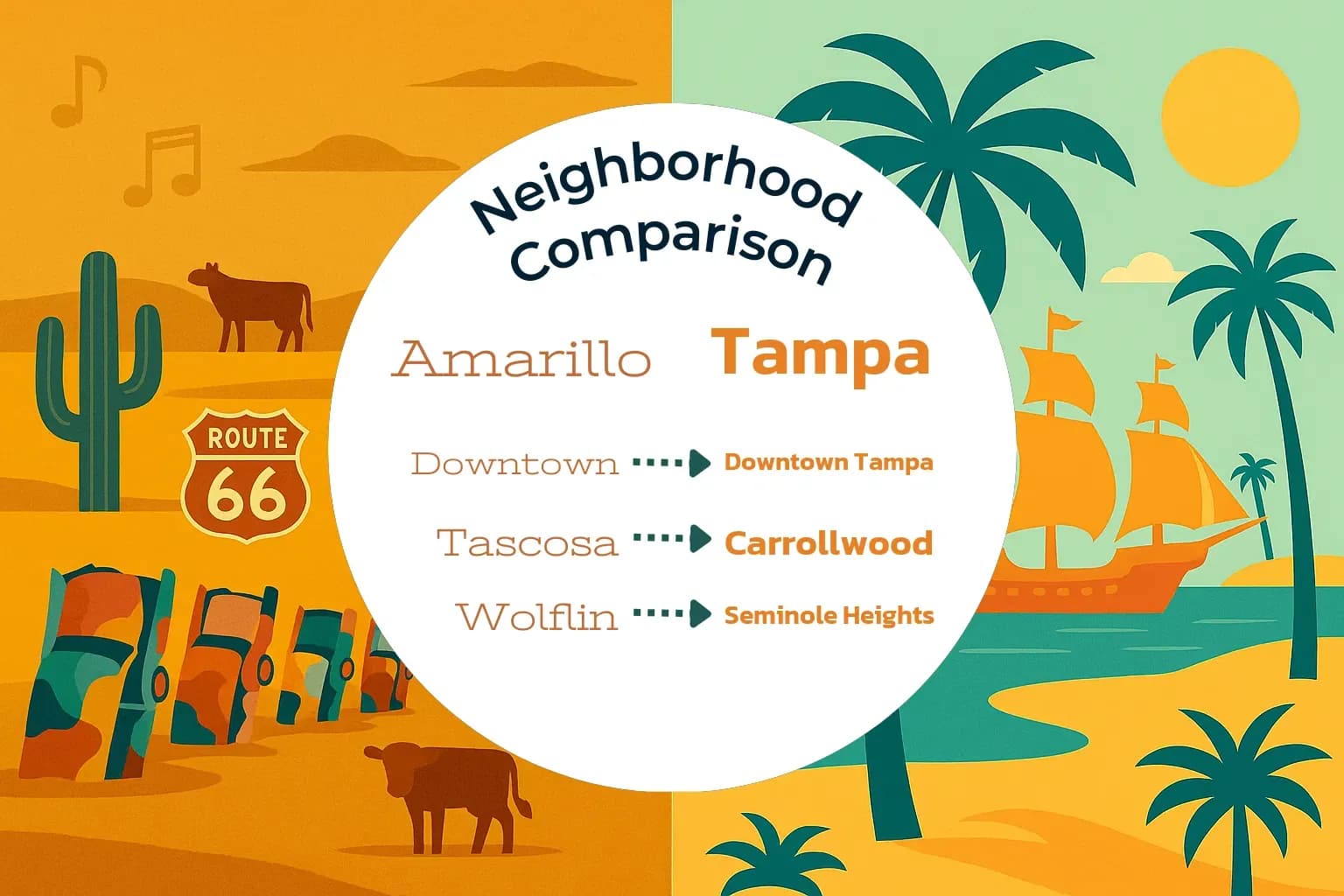 Amarillo vs Tampa Neighborhood Comparison