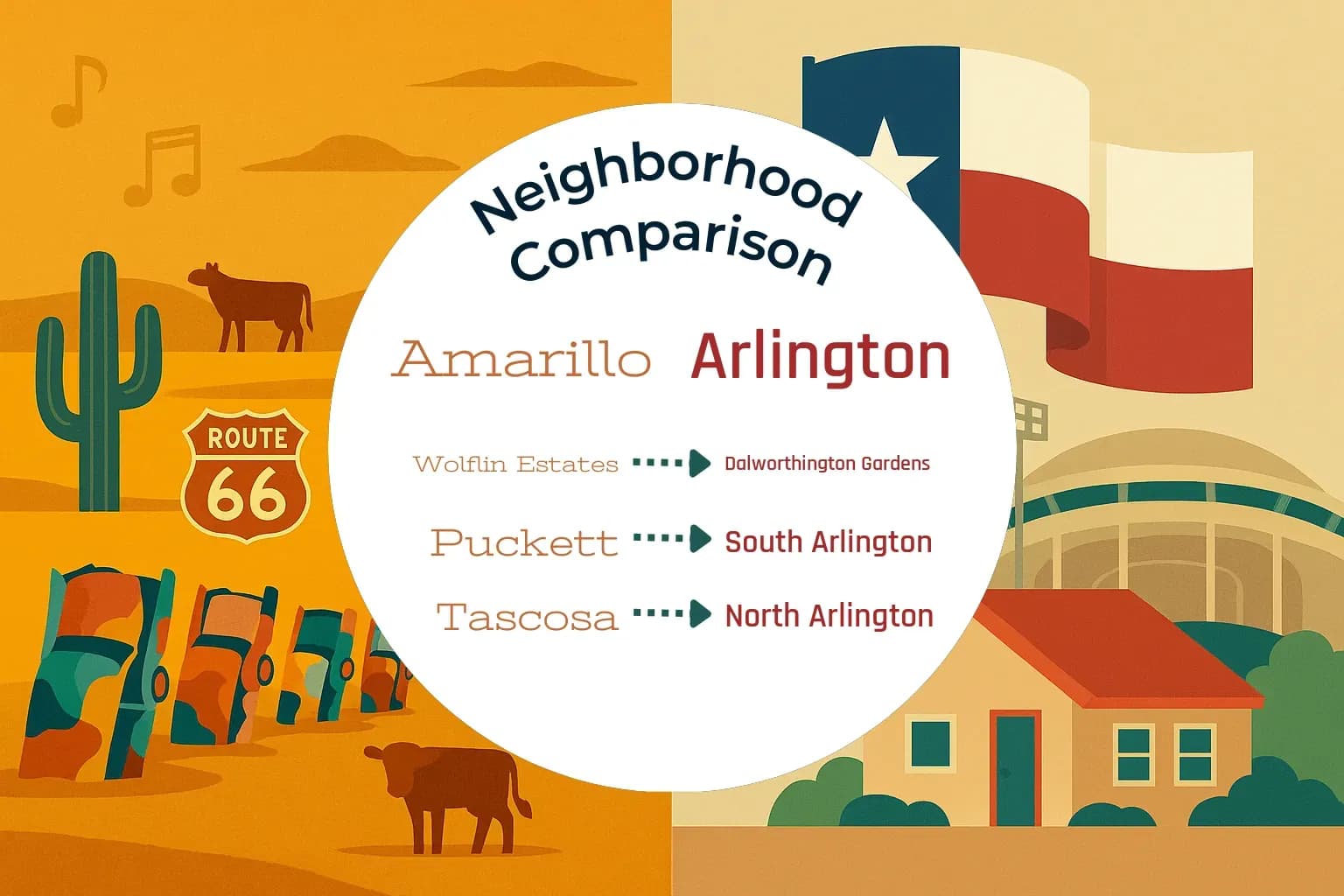 Amarillo vs Arlington Neighborhood Comparison