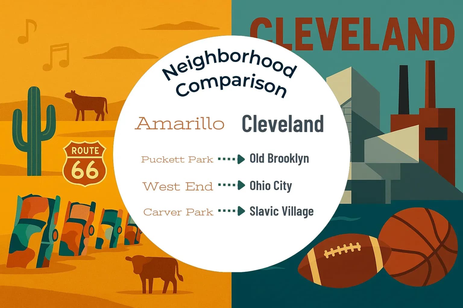 Amarillo vs Cleveland Neighborhood Comparison