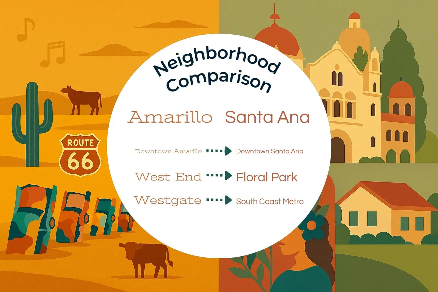 Amarillo vs Santa Ana Neighborhood Comparison