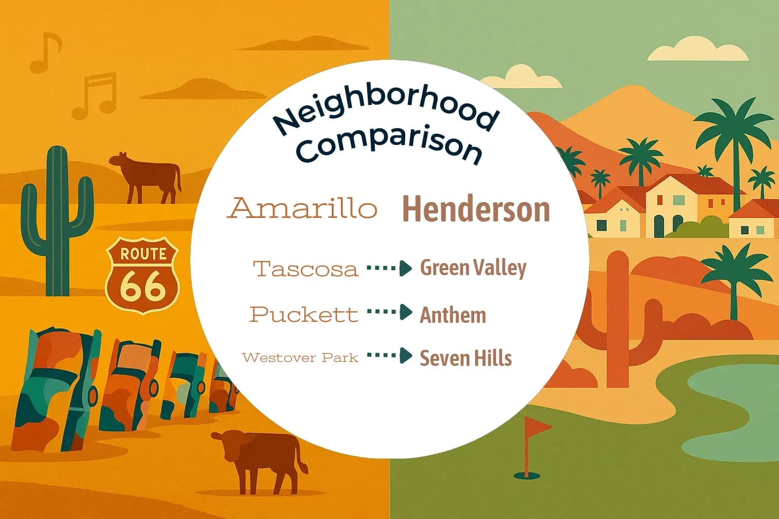 Amarillo vs Henderson Neighborhood Comparison