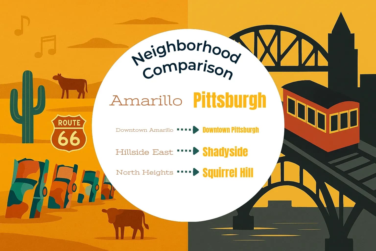 Amarillo vs Pittsburgh Neighborhood Comparison