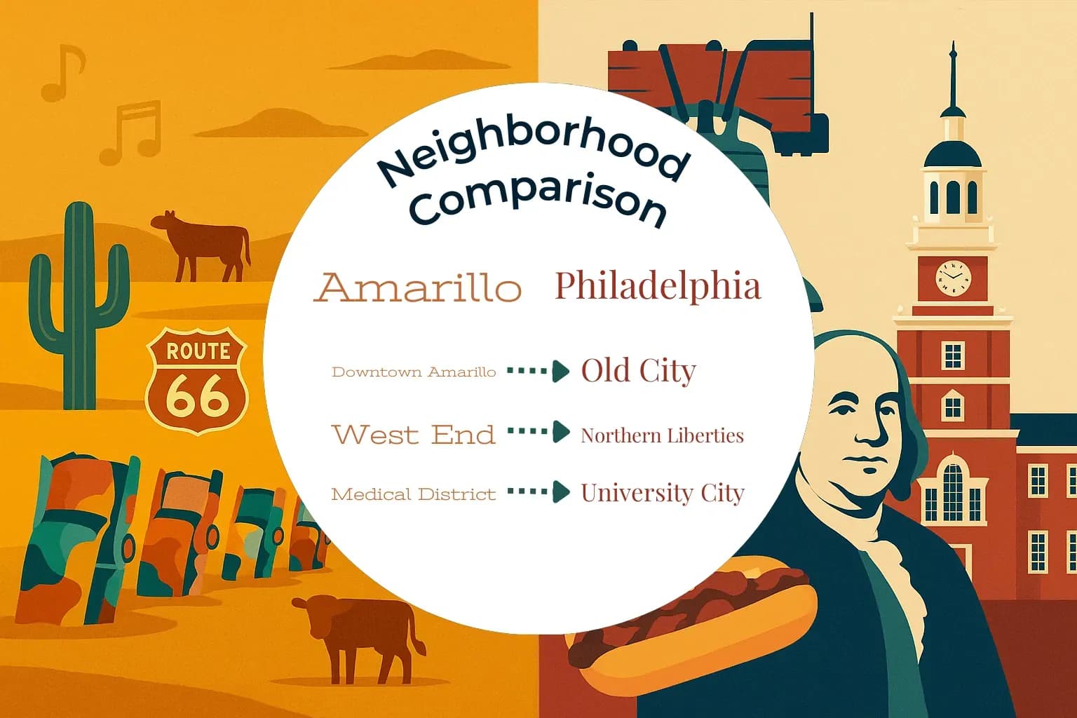 Amarillo vs Philadelphia Neighborhood Comparison