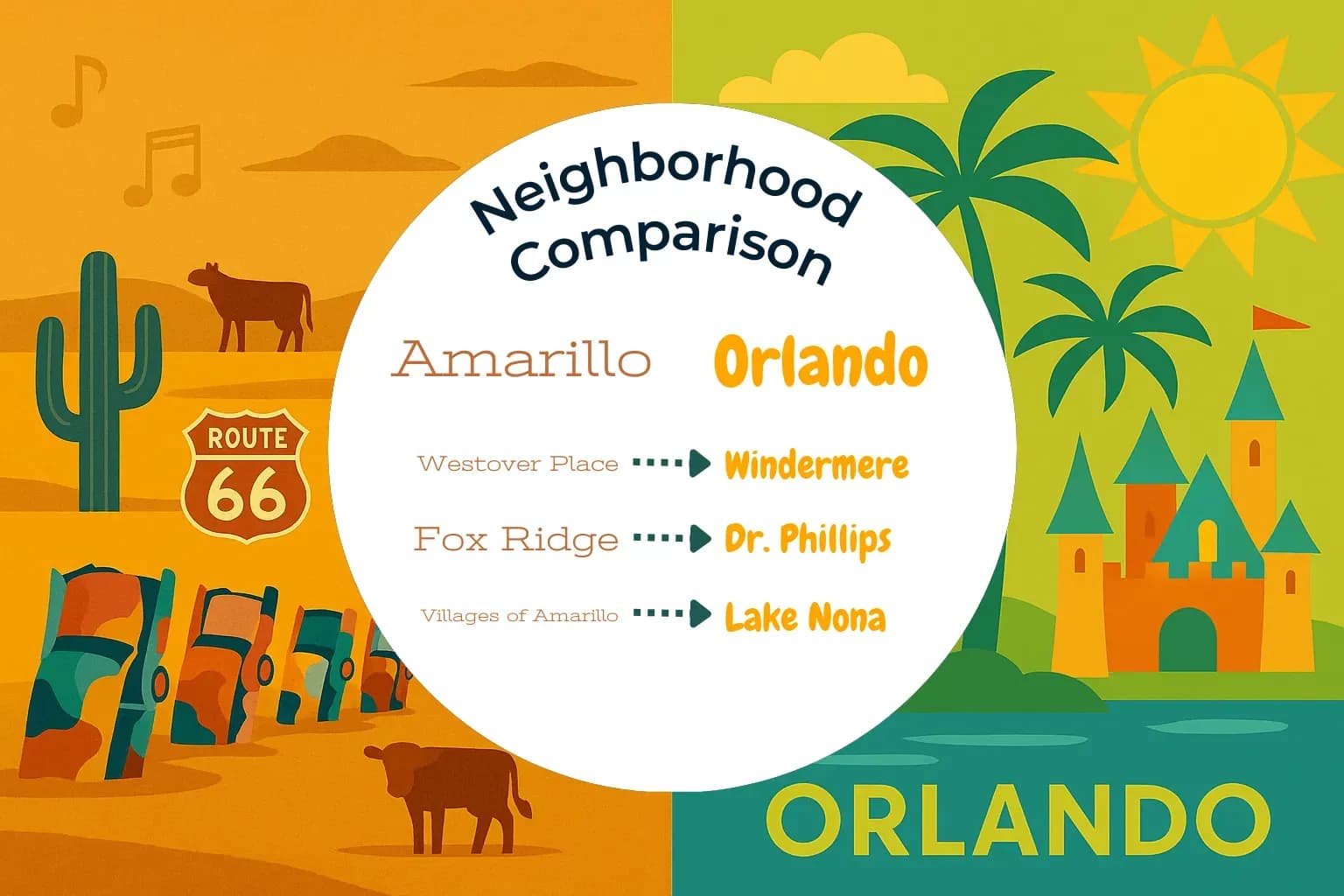 Amarillo vs Orlando Neighborhood Comparison