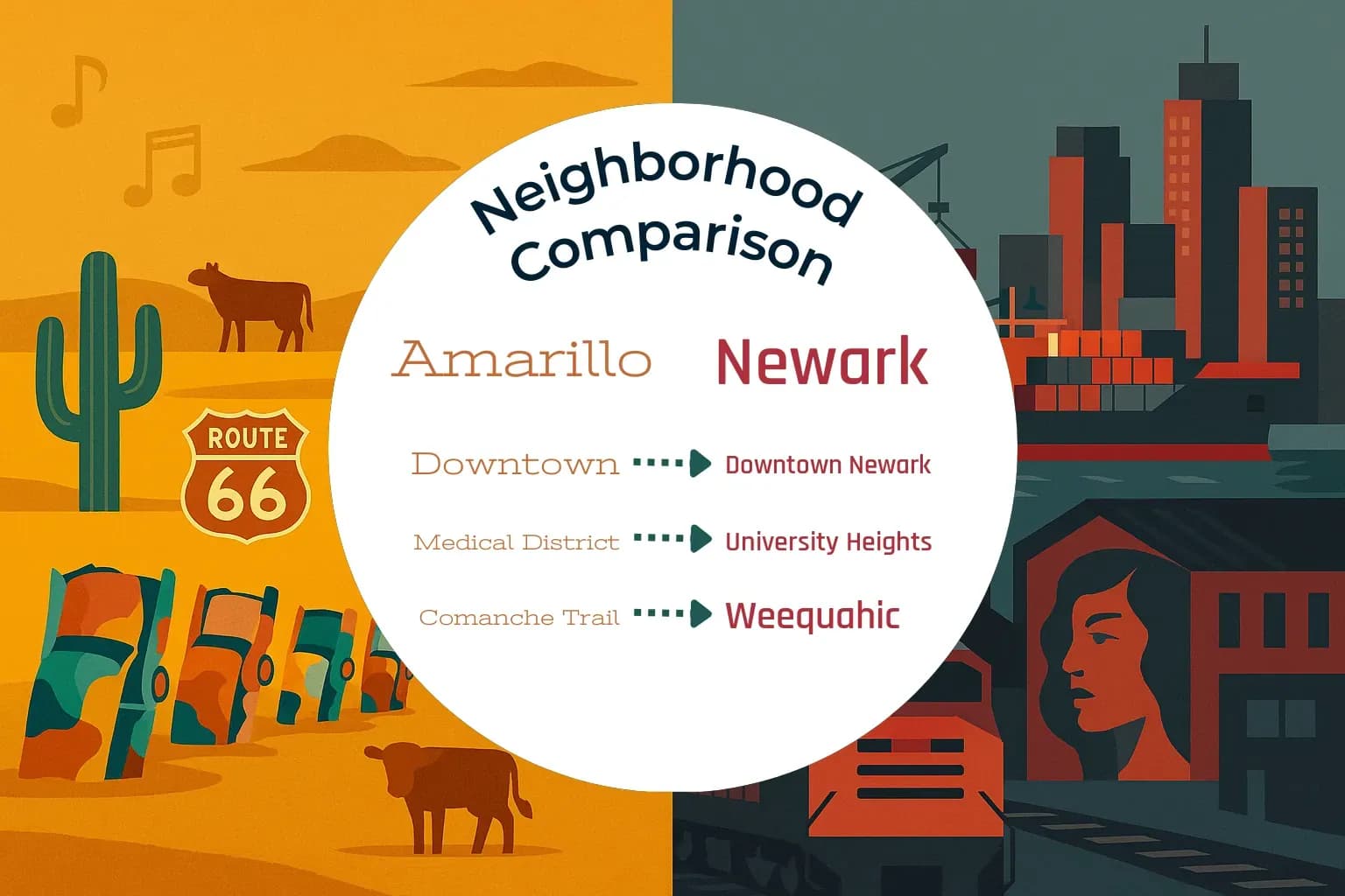 Amarillo vs Newark Neighborhood Comparison