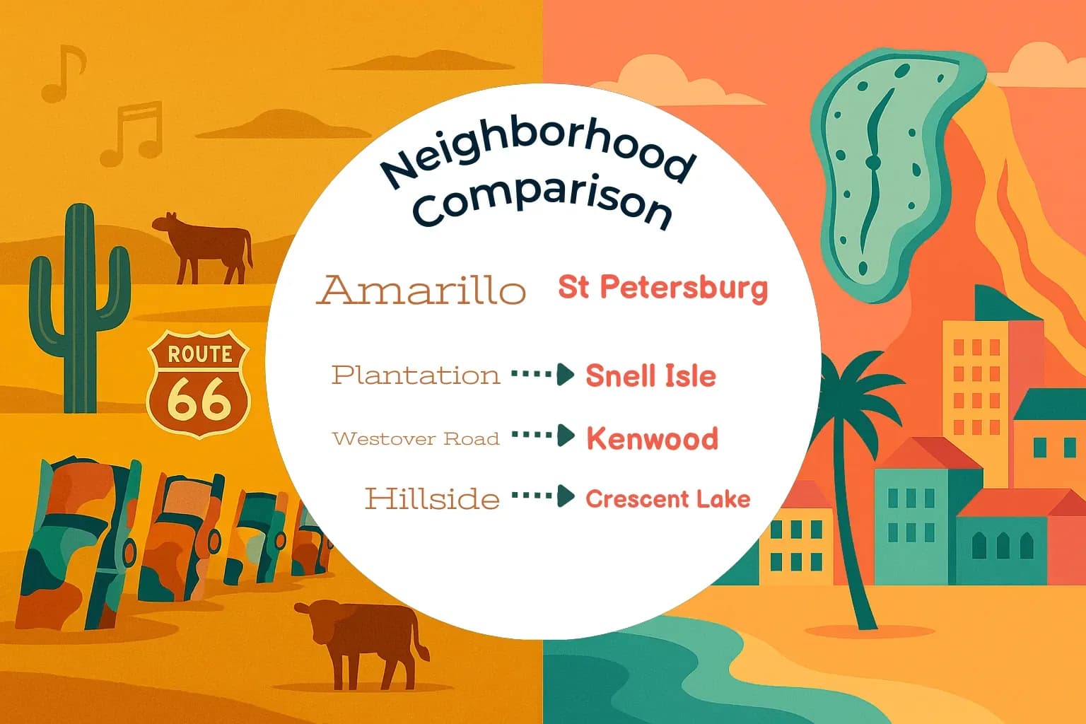 Amarillo vs St. Petersburg Neighborhood Comparison