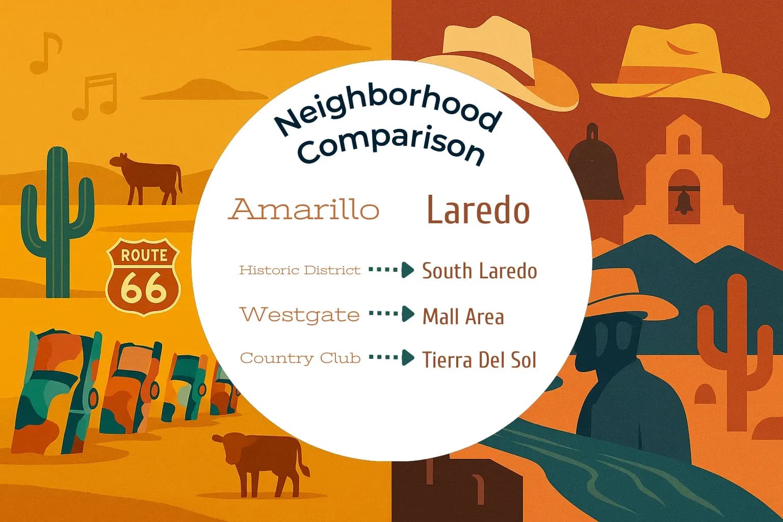 Amarillo vs Laredo Neighborhood Comparison