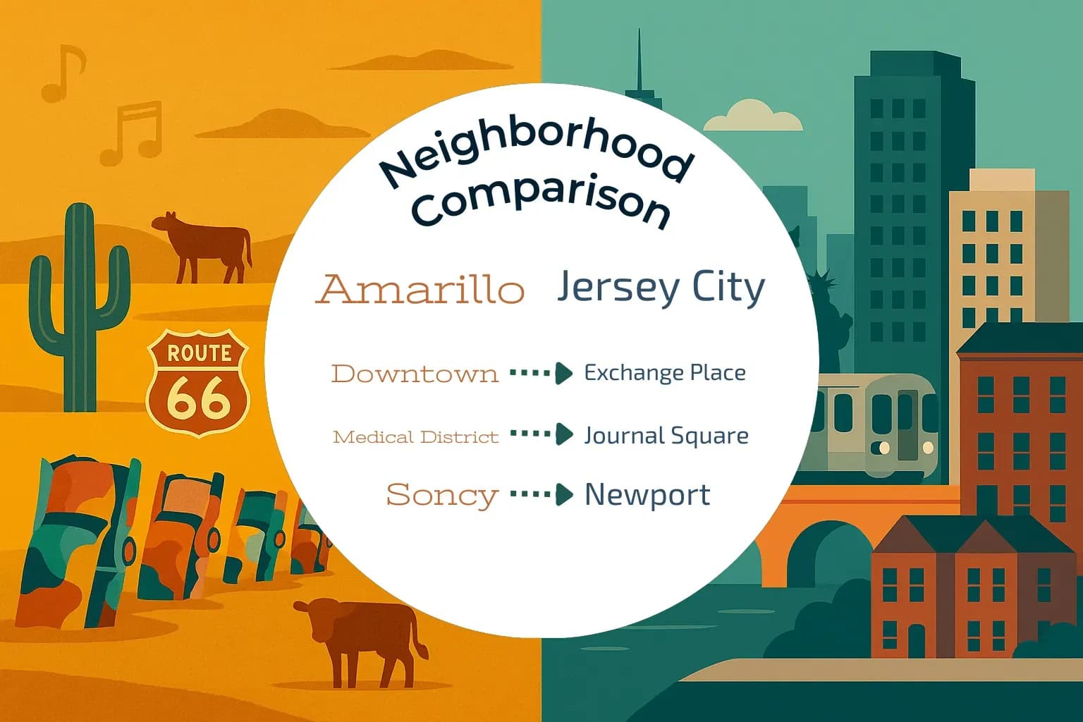 Amarillo vs Jersey City Neighborhood Comparison