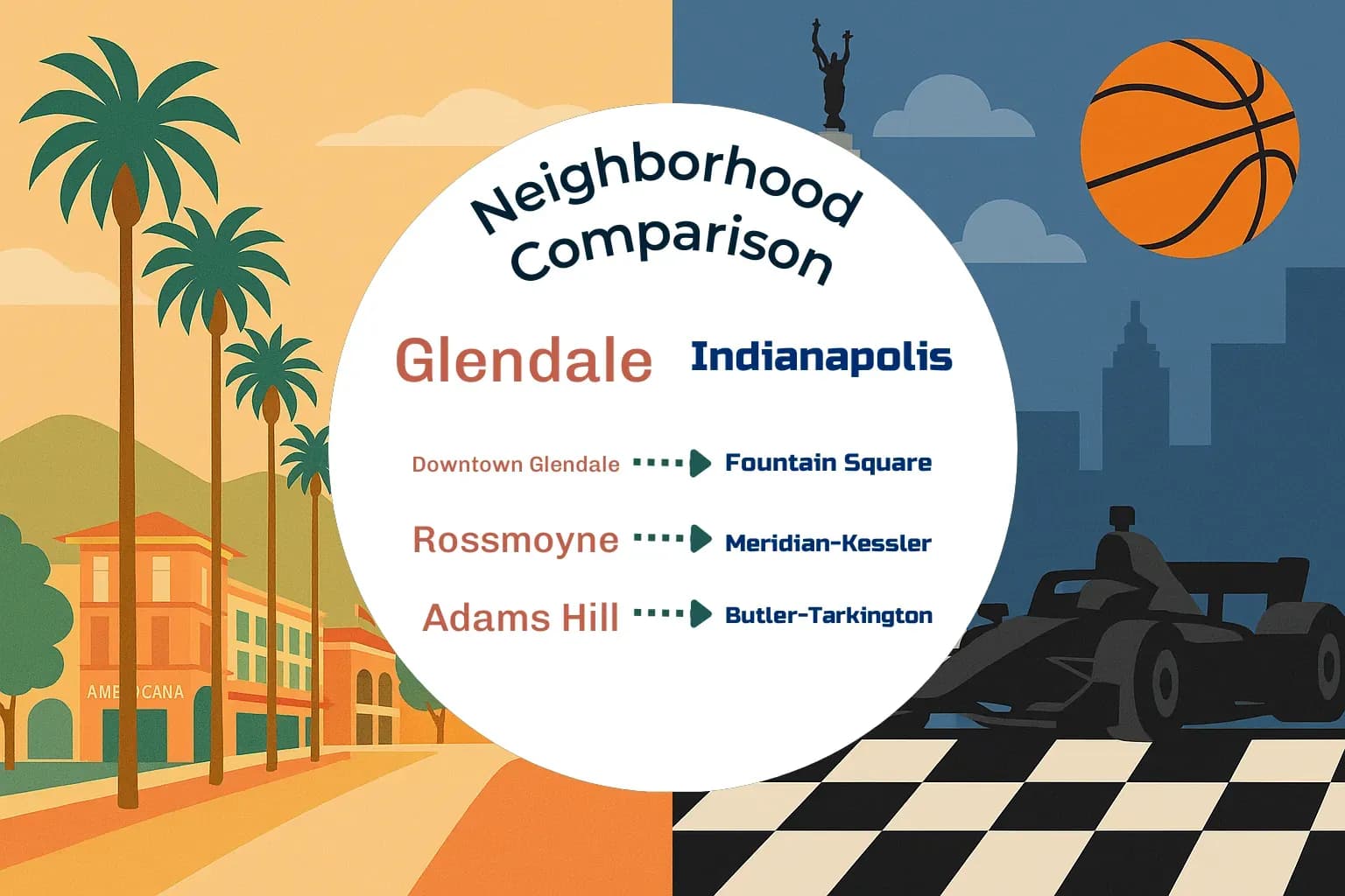 Glendale vs Indianapolis Neighborhood Comparison