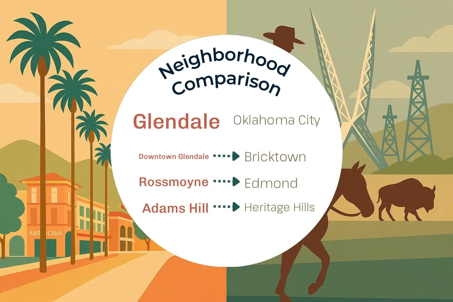 Glendale vs Oklahoma City Neighborhood Comparison