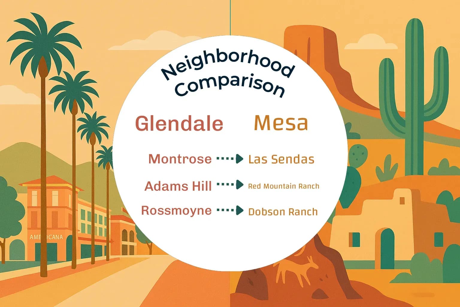 Glendale vs Mesa Neighborhood Comparison
