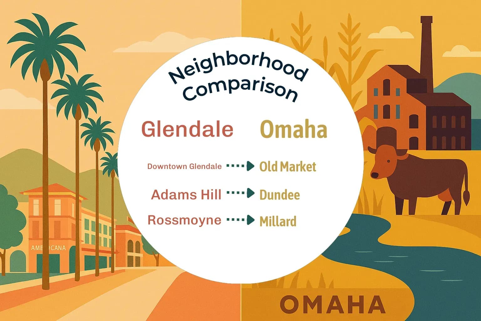 Glendale vs Omaha Neighborhood Comparison