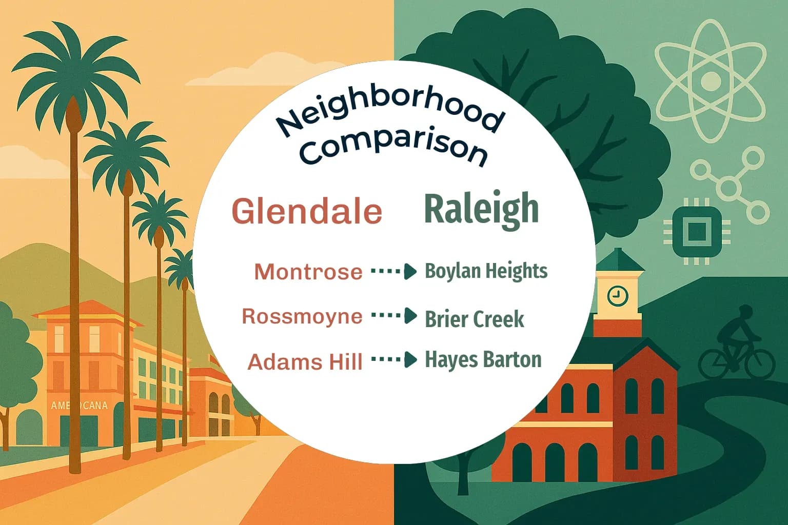 Glendale vs Raleigh Neighborhood Comparison