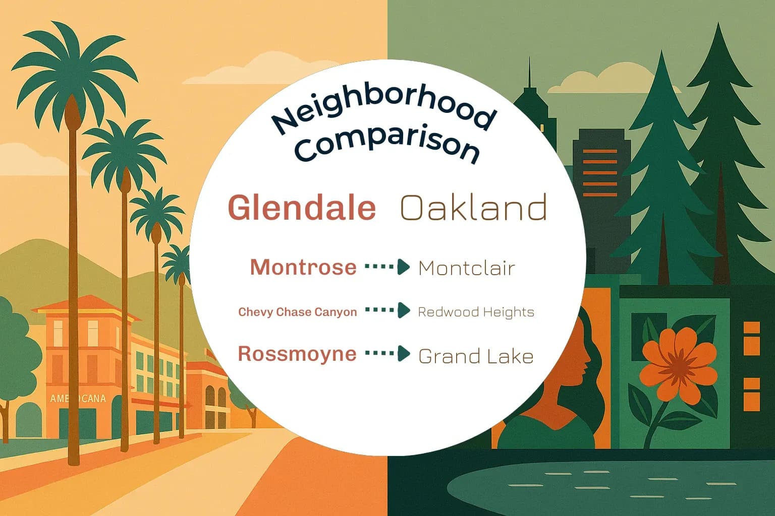 Glendale vs Oakland Neighborhood Comparison