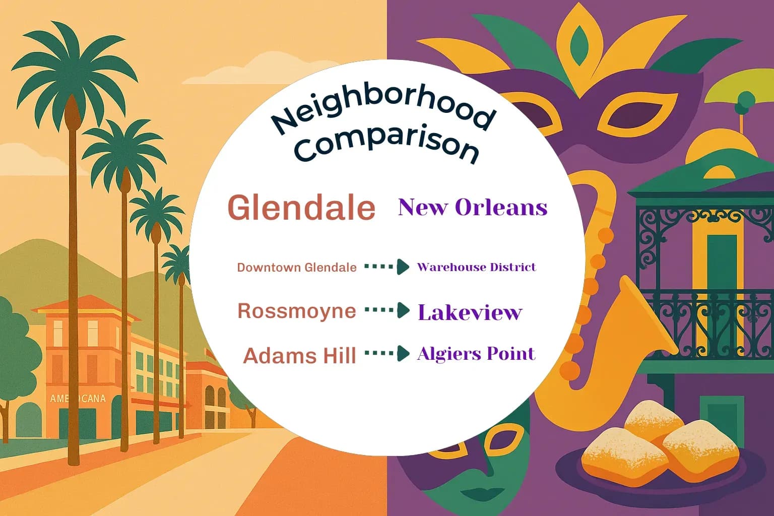Glendale vs New Orleans Neighborhood Comparison