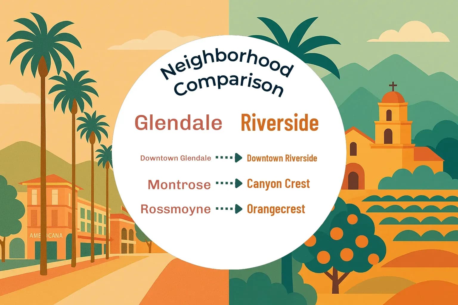 Glendale vs Riverside Neighborhood Comparison