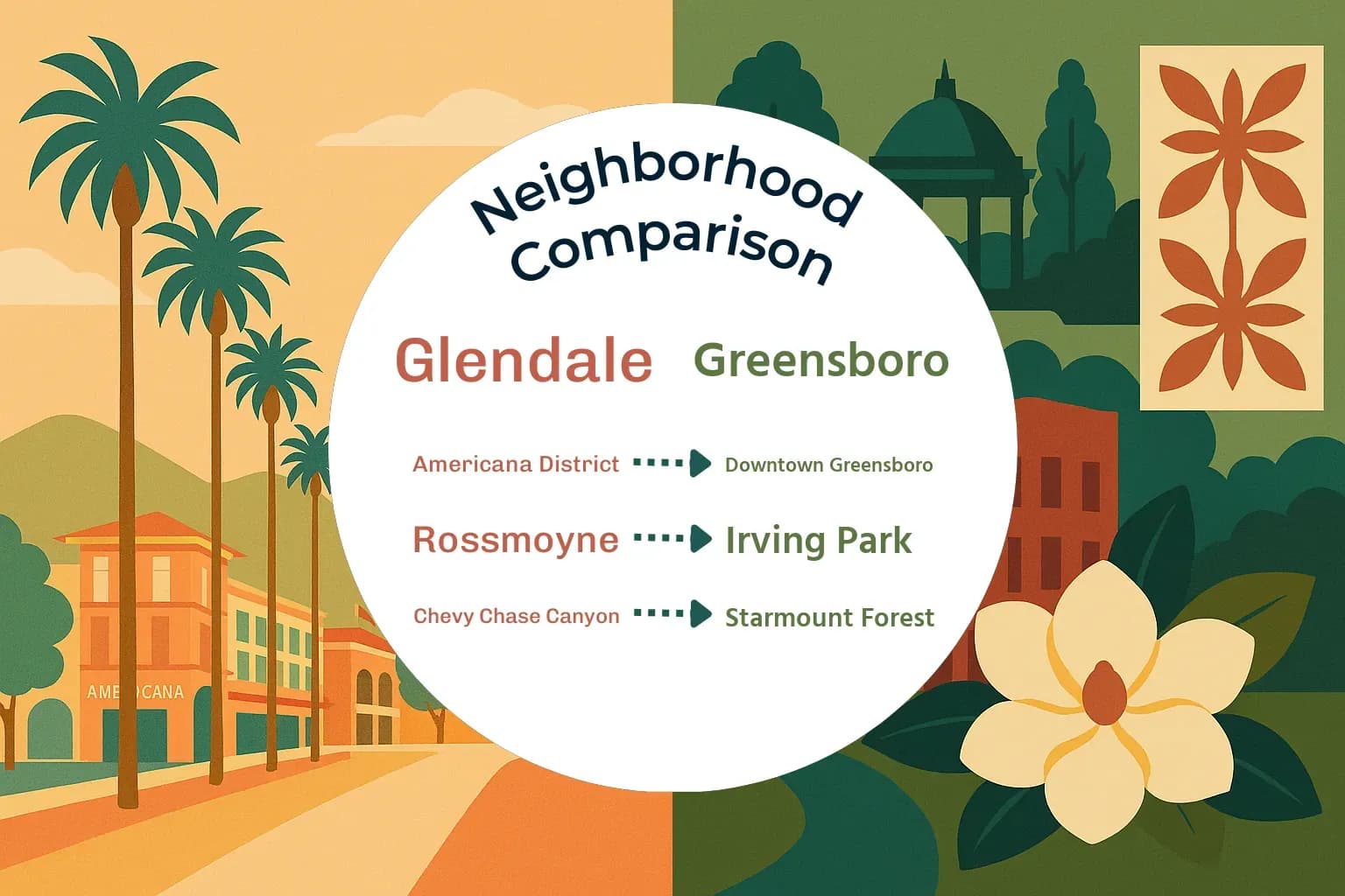 Glendale vs Greensboro Neighborhood Comparison