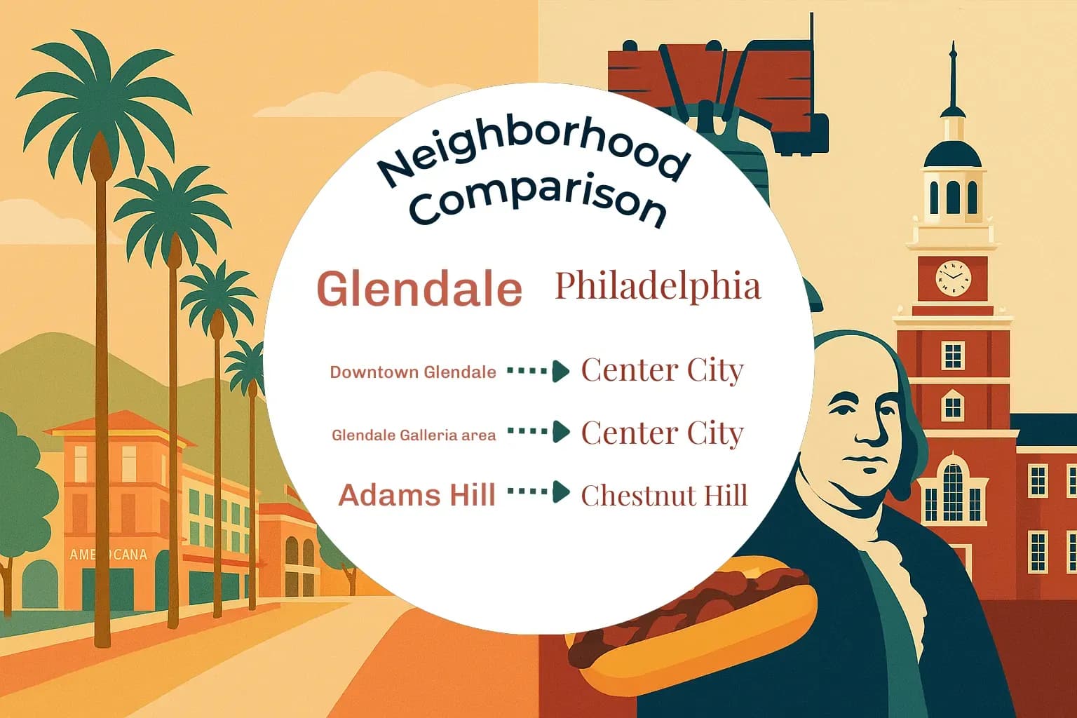 Glendale vs Philadelphia Neighborhood Comparison