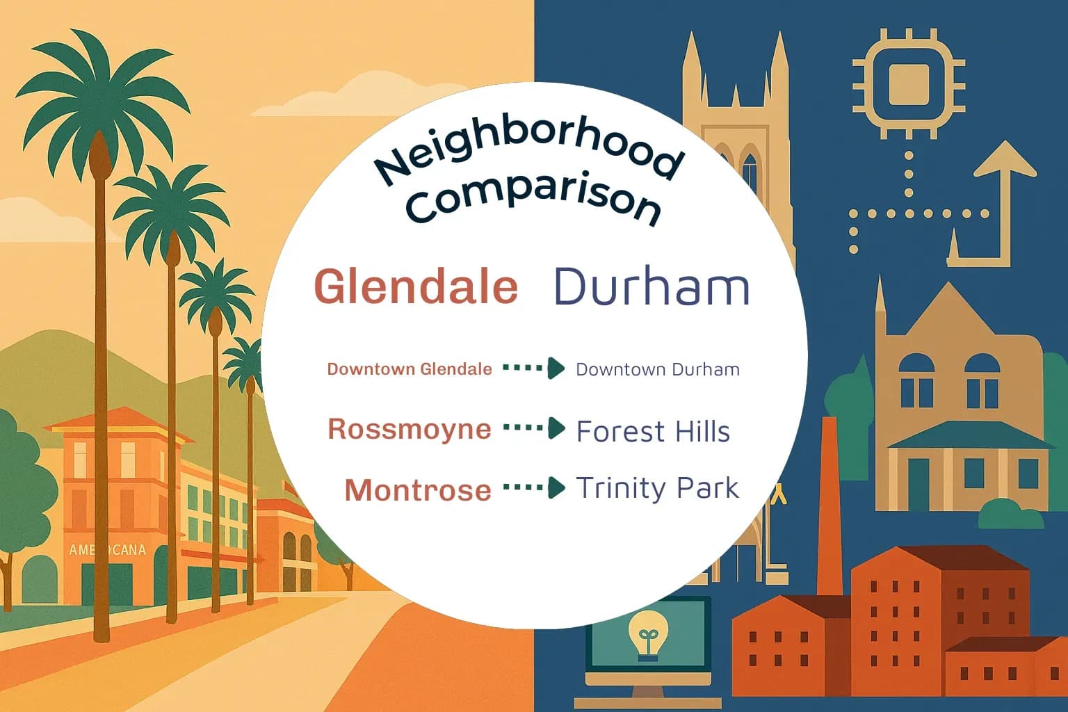 Glendale vs Durham Neighborhood Comparison